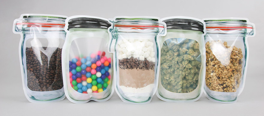 Zipper mason jar bag sale